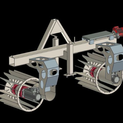 3D tekening onderstel e-robotiller
