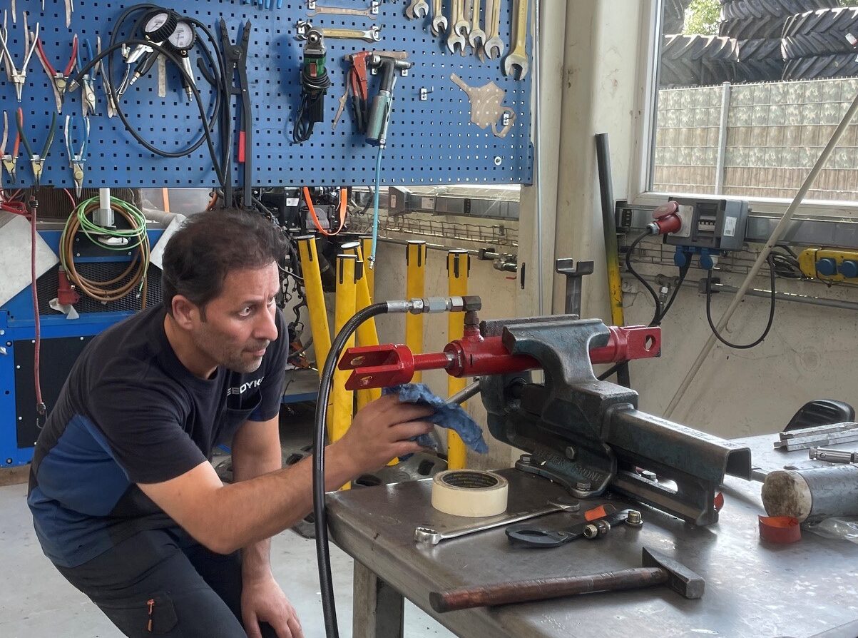 Testen hydraulische cilinder